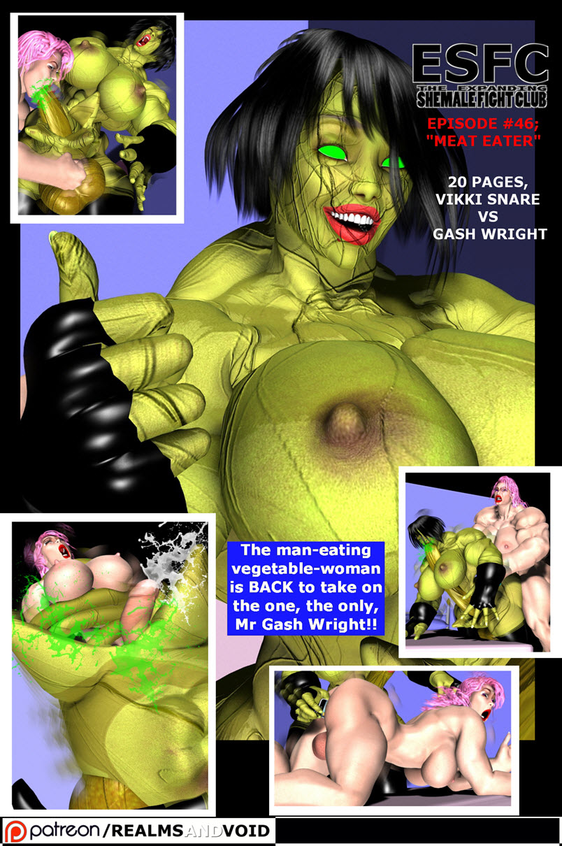 Dr. Edgar Slam - Meat Eater (Expanding Shemale Fight Club 46) 3D Porn Comic