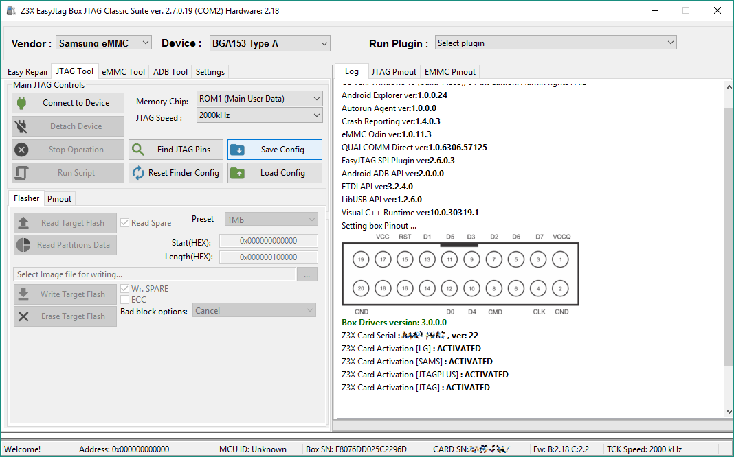 Прошивка z. Z3x easy JTAG распиновка. Z3x JTAG Plus.