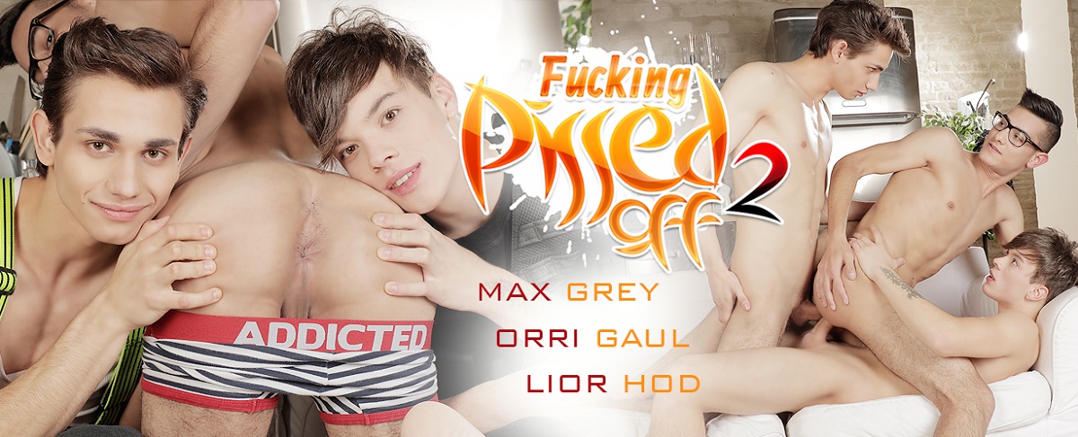 Fucking Pissed Off 2, Sc.1: Nerdy New Boy Gets Double-Dicked & Coated In Oodles Of Cum! / 4435